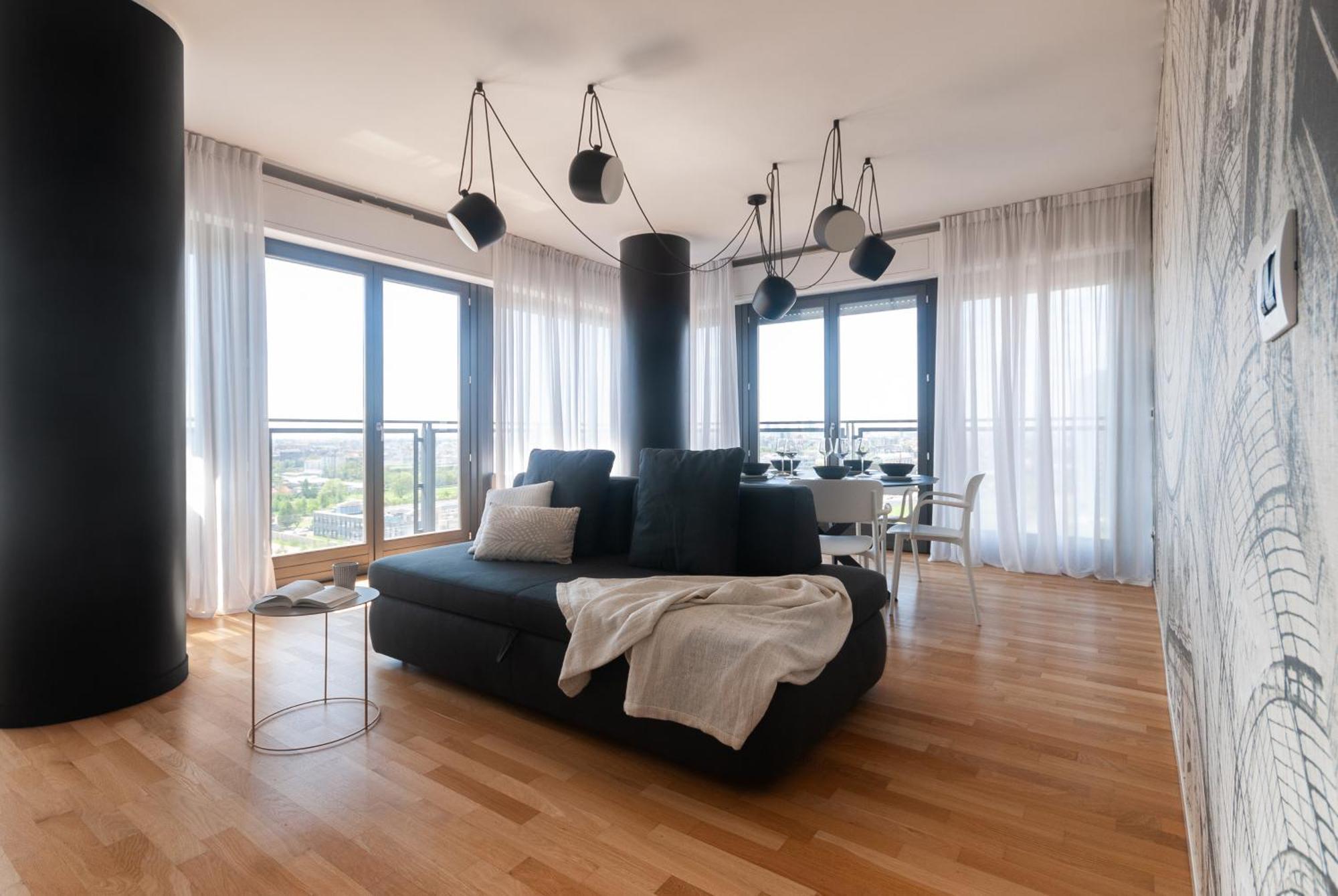 With Panoramic View Of